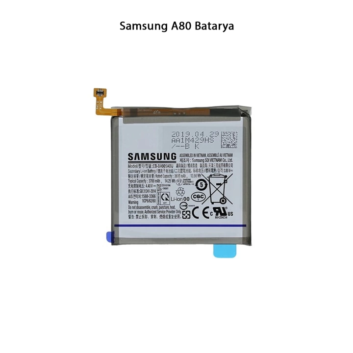 Samsung A80 Telefonlarla Uyumlu Batarya 3700 mAh