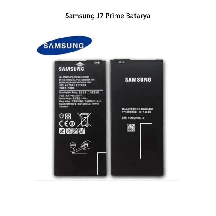 Samsung Galaxy J7 Prime Telefonlarla Uyumlu Batarya 3300 mAh