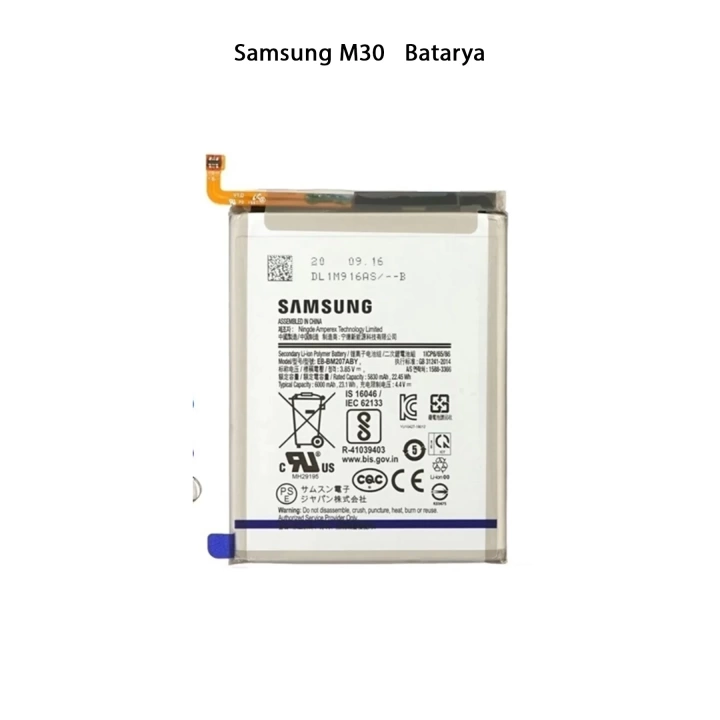 Samsung M30S Telefonlarla Uyumlu Batarya 6000 mAh