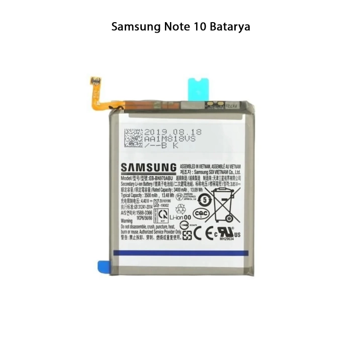 Samsung Note 10 Telefonlarla Uyumlu Batarya 3500 mAh