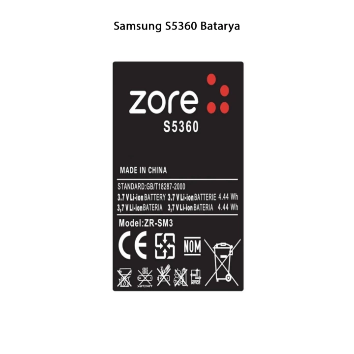 Samsung S5360 Telefonlarla Uyumlu Batarya 1200 mAh