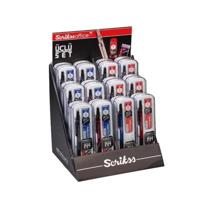 Scrikss Graph-X Color 3lü Set 24lü Stand