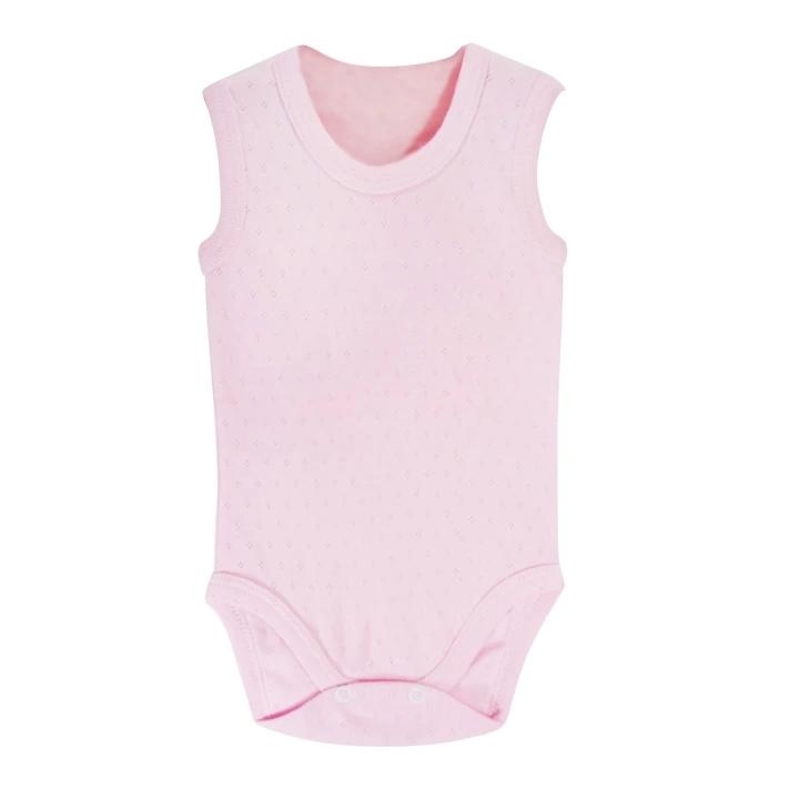 Sema Baby Jakarlı Askılı Badi (Body) - Pembe 12-18 Ay