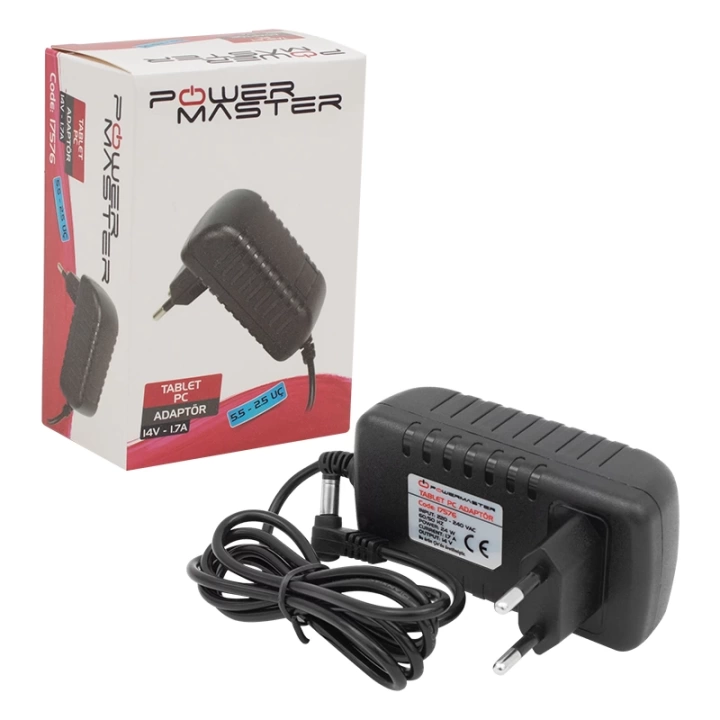 ShopZum 14 VOLT - 1.7 AMPER - 24 WATT 5.5*2.5 L UÇLU PLASTİK KASA PRİZ TİPİ ADAPTÖR