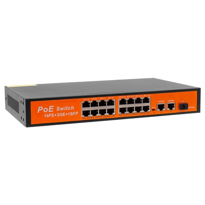 ShopZum 16 PORT 10/100/1000 MBPS 300 WATT 16+3+SFP  POE GIGABIT ETHERNET SWITCH