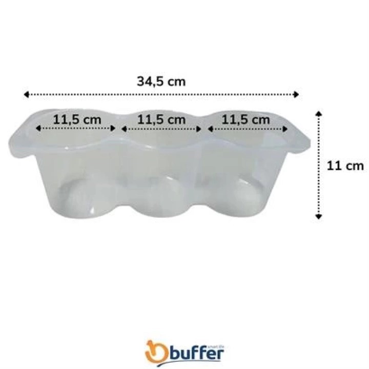 ShopZum 3 Bölmeli Taşınabilir Dolap İçi Plastik Kavanoz Organizer Düzenleyici