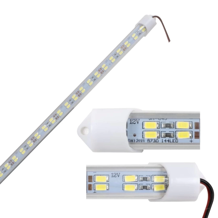 ShopZum 4014 144 LED 2 SIRA X72 ŞEFFAF KAPAK YÜKSEK LÜMEN BEYAZ LED BAR