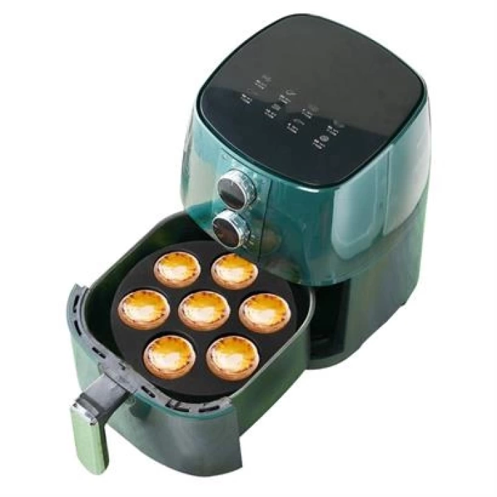 ShopZum 7 Gözlü Silikon ShopZum Çok Amaçlı Airfryer Muffin Cupcake Kek ve Çörek Pişirme Kalıbı