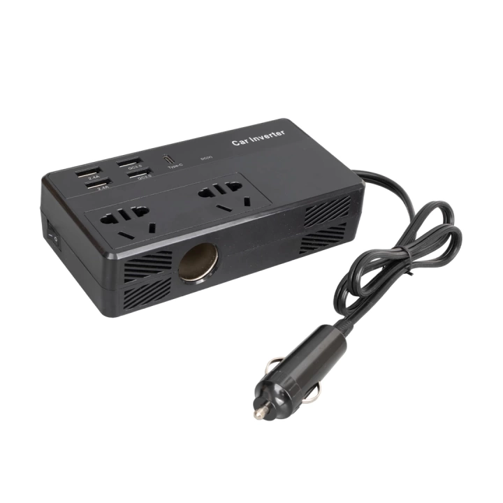 ShopZum CZ02/12V-24V 12-24 VOLT 200 WATT 4 USB + TYPE-C GİRİŞLİ ARAÇ POWER INVERTER