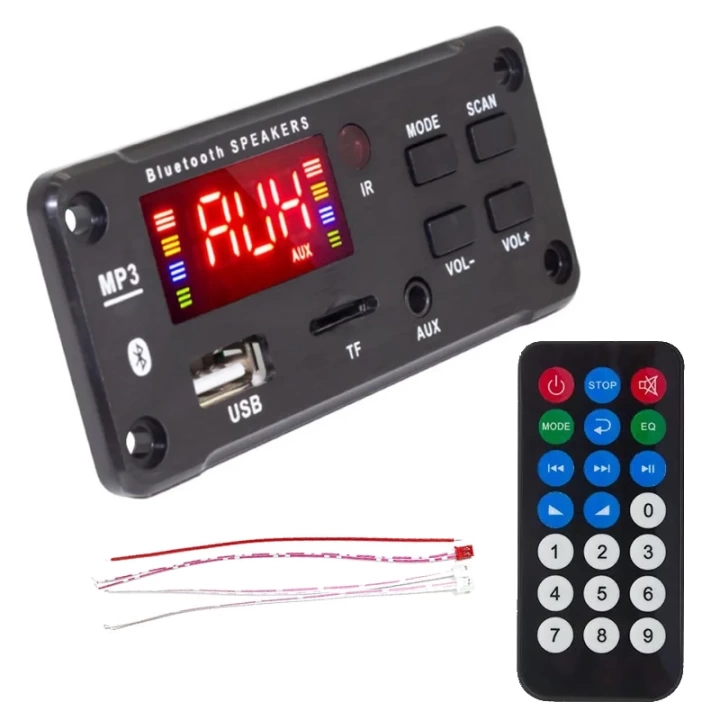 ShopZum G020 USB/SD/AUX/BLUETOOTH/KUMANDA/2X40W ANFİ ÇIKIŞLI OTO TEYP ÇEVİRİCİ DİJİTAL PLAYER BOARD