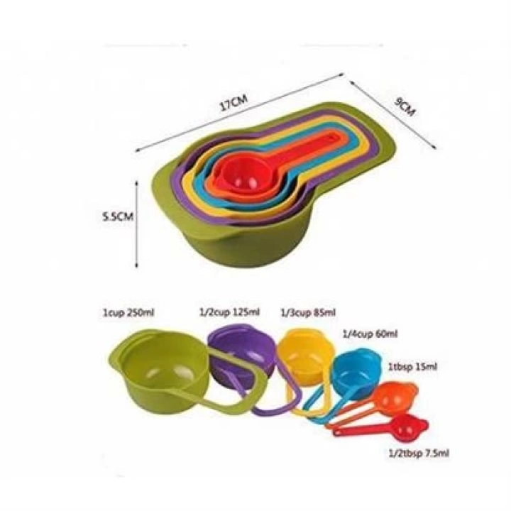 ShopZum   Pratik Ölçü Kaşığı Kabı 5li Şeker Baharat Sıvı Ölçer Aparat