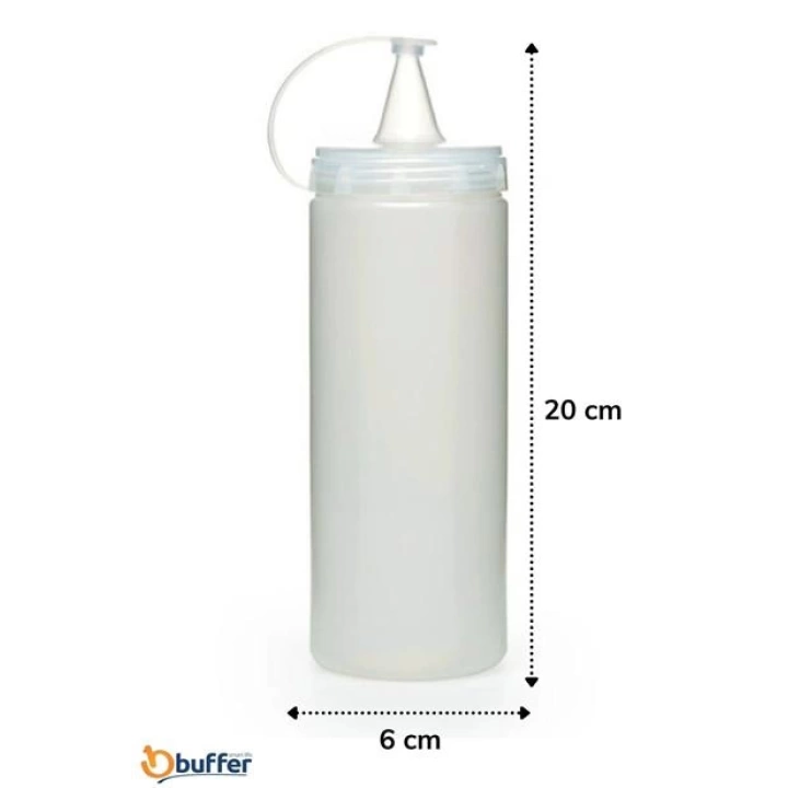 ShopZum Şeffaf Kapaklı Sızdırmaz Yağlık Sosluk Şişesi Plastik Yağdanlık 400 ml. AP-9028