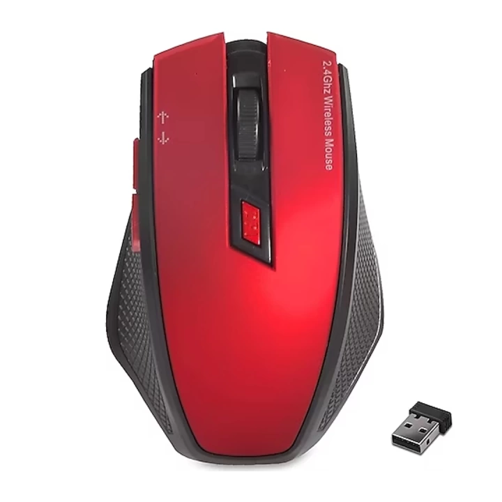 ShopZum SMW-777 USB 2.4GHZ OPTİK KABLOSU ShopZumZ MOUSE (KIRMIZI*SİYAH)