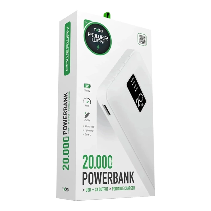 ShopZum  TX23 20000 MAH DİJİTAL GÖSTERGELİ ShopZum POWERBANK