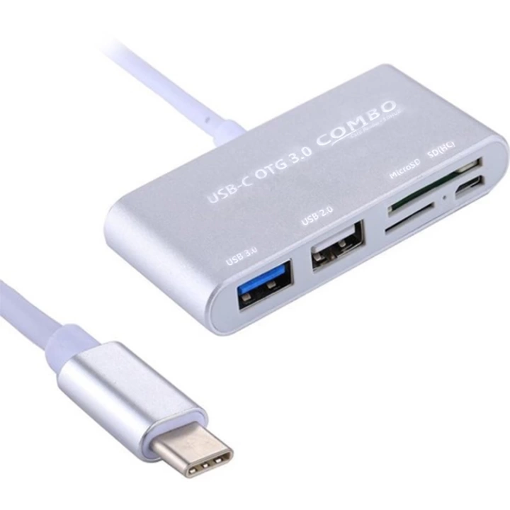 ShopZum USB TYPE-C TO OCOMBO USB 3.0 HUB+KART OKUYUCU