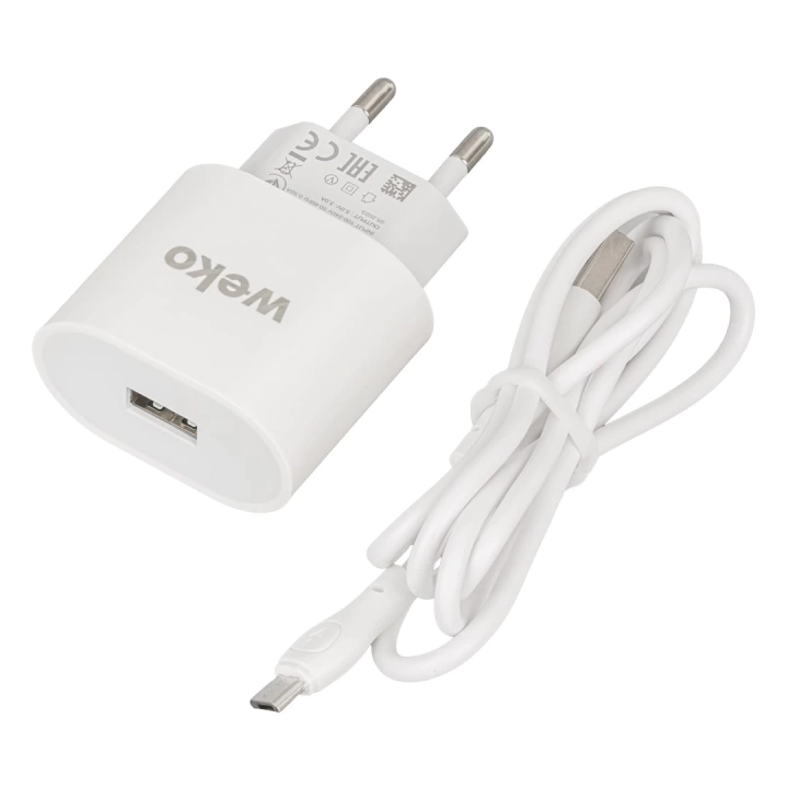 ShopZum  WK-21441 PDU QC 3.0 AMPER ŞARJ BAŞLIK ADAPTÖRÜ + MICRO USB KABLO ShopZum (NO:1)