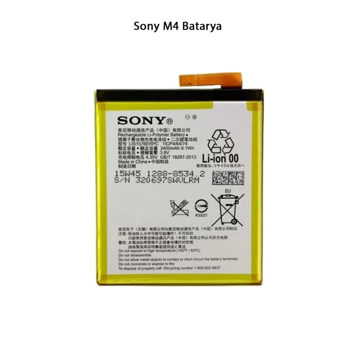 Sony Xperia M4 Telefonlarla Uyumlu Batarya 2400 mAh