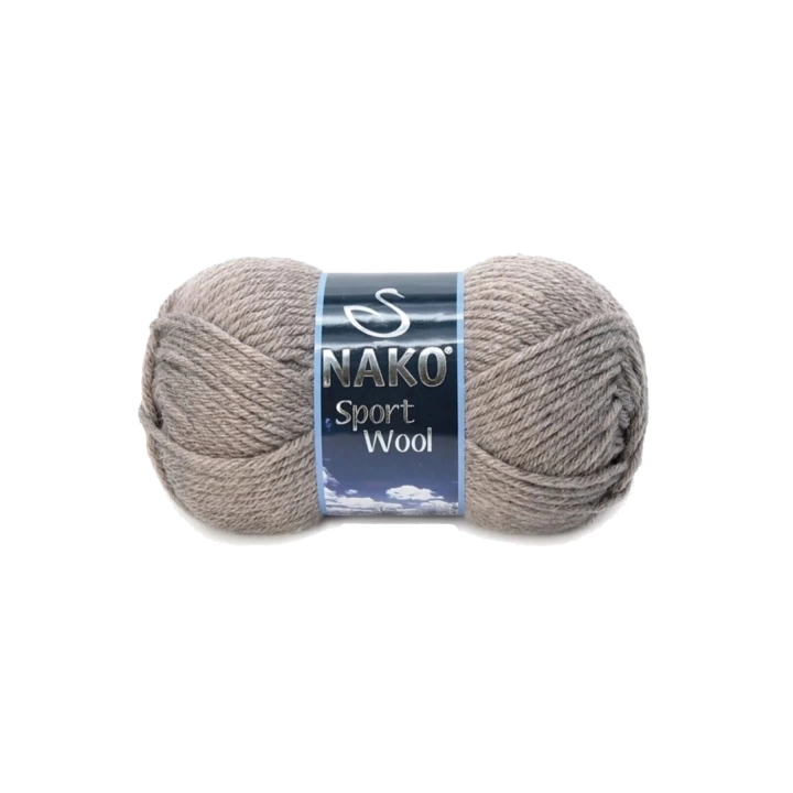 Sport Wool Atkı Bere Ceket Yelek Örgü İpi Yünü No: 23294 Bej Melanj