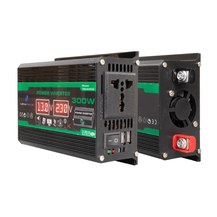 TED300W DİJİTAL EKRAN 12 VOLT 300 WATT MODIFIED SINUS POWER INVERTER