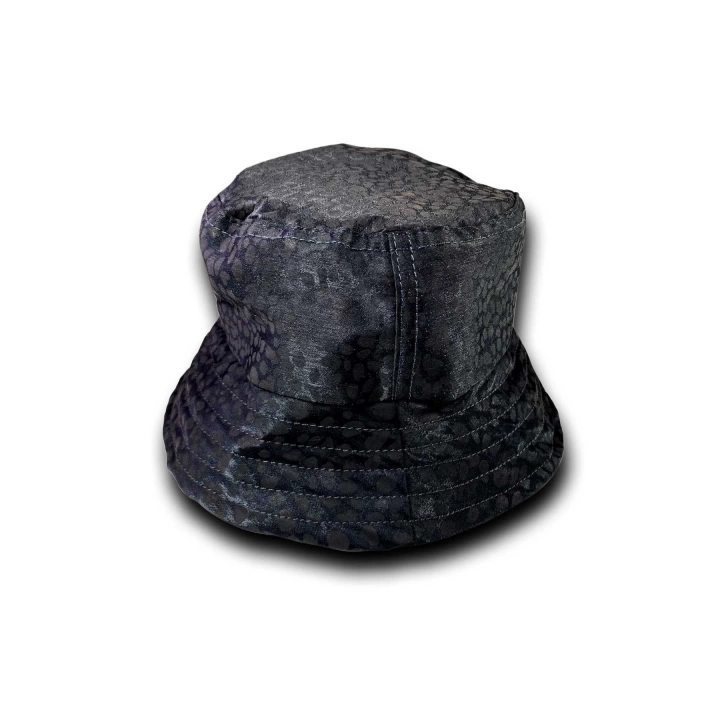 Unisex Kova Şapka Balıkçı Şapka Bucket Hat Parıltı Siyah