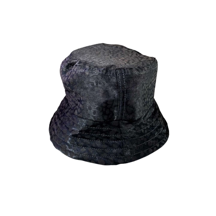 Unisex Kova Şapka Balıkçı Şapka Bucket Hat Parıltı Siyah