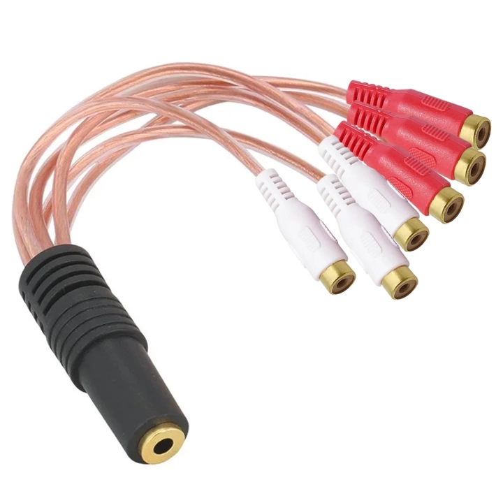 UZATMA KABLOSU 3.5MM DİŞİ TO 6RCA DİŞİ  SL-DC56