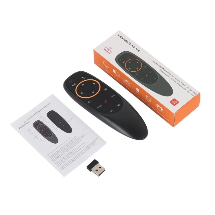 ShopZum  KR G10 ANDROID-WINDOWS-MAC-LINUX-TV BOX UYUMLU SES KOMUTLU AIR MOUSE 2.4GHZ SMART TV AKILLI KUMANDA