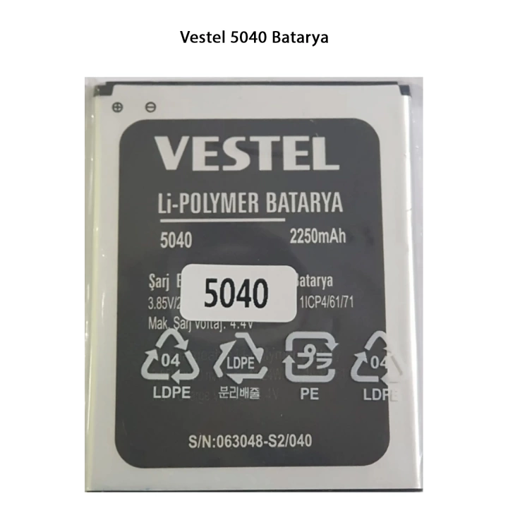 Vestel 5040 Telefonlarla Uyumlu Batarya 2250 mAh