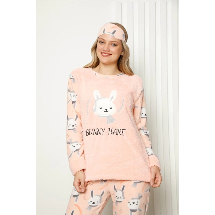 Welsoft Polar Kadın Manşetli Pijama Takımı 8417