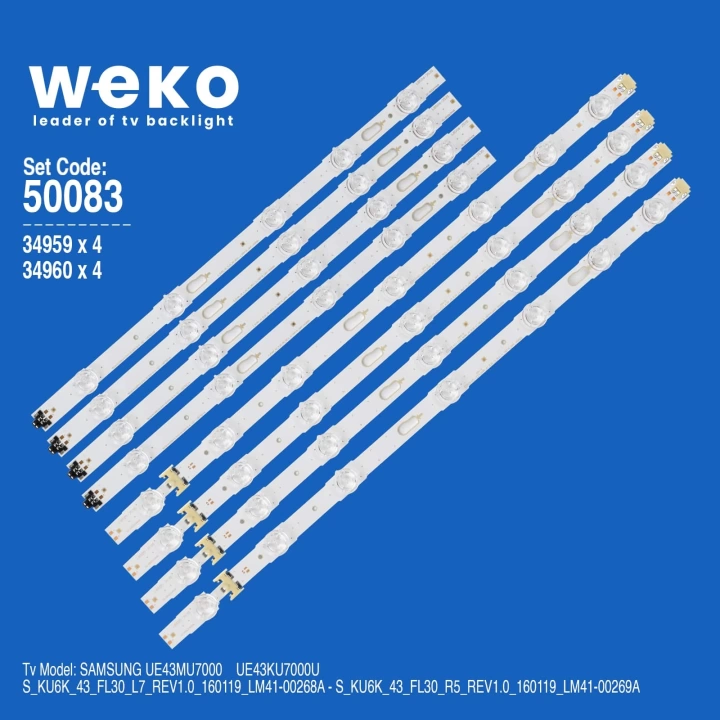 WKSET-5083 34959X4 34960X4 S_KU6K_43_FL30 8 ADET LED BAR