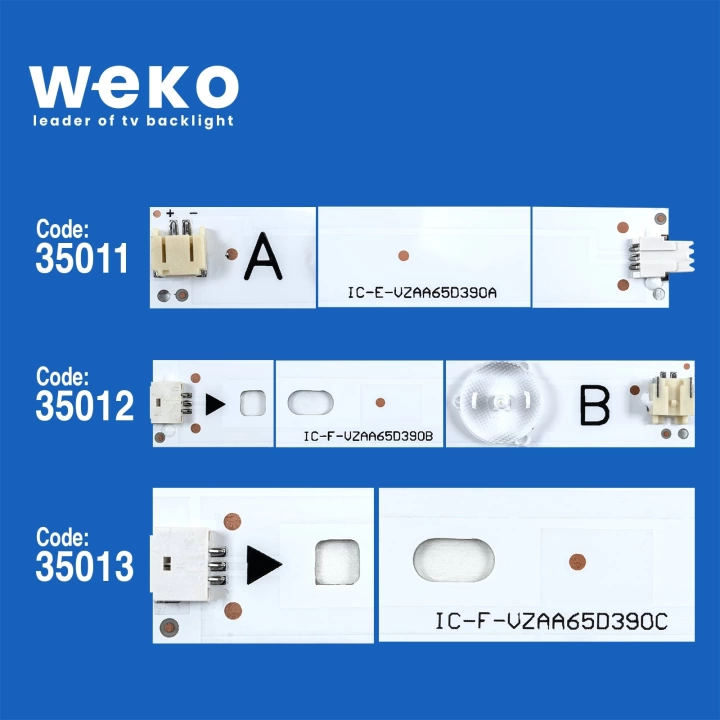 WKSET-5100 35011X8 35012X4 35013X4 IC-E-VZAA65D 16 ADET LED BAR