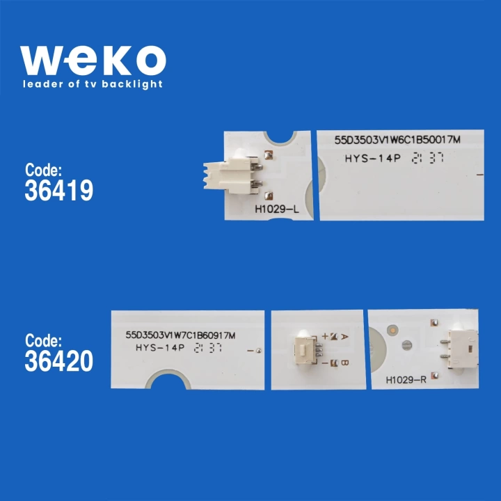 WKSET-5418 36419X6 36420X6 KJ55D13R/L-ZC21F-05 12 ADET LED BAR