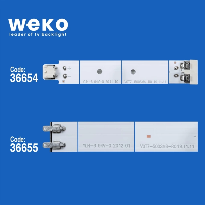 WKSET-5663 36654X3 36655X3 JL.D500C1330-408 6 ADET LED BAR