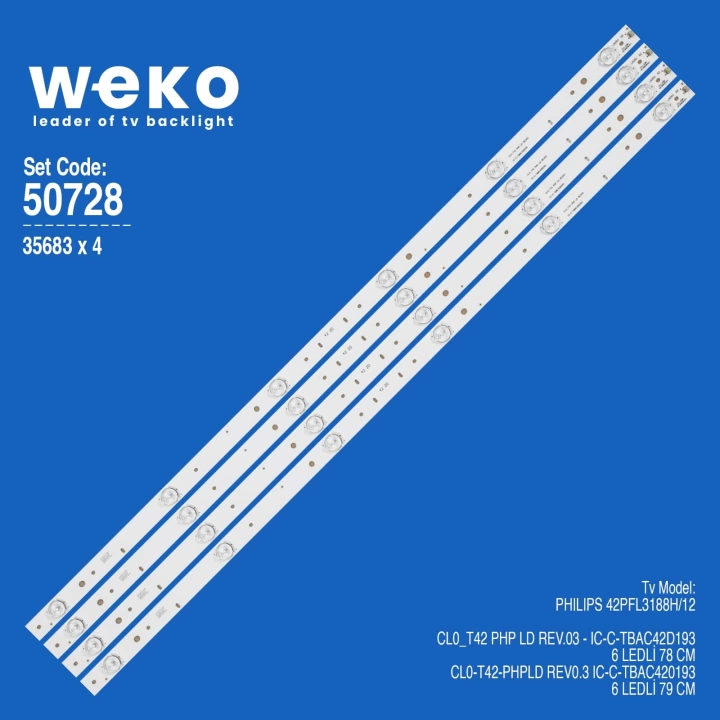 WKSET-5728 35683X4 CL0_T42 PHP LD REV.03 - IC-C-TBAC42D193 4 ADET LED BAR