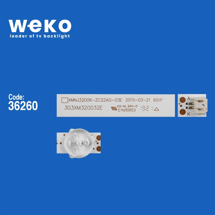 WKSET-5774 36260X2 XMNJ32D06-ZC22AG-03E 303XM320032E 2 ADET LED BAR