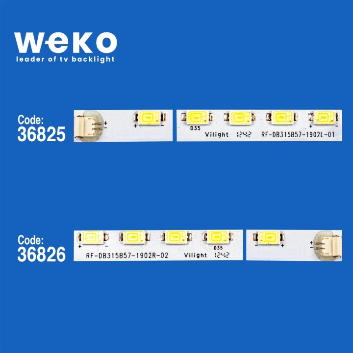 WKSET-6019 36825X1 36826X1 RF-DB315B57-1902L/R 2 ADET LED BAR (38LED)