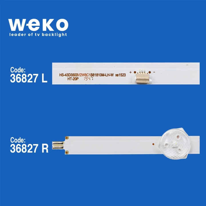 WKSET-6020 36827X3 JL.D43081330-044AS-M 3 ADET LED BAR BÖLÜNMÜŞ 6 ADET LED BAR