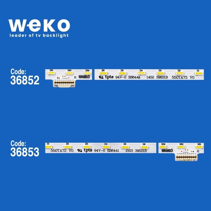 WKSET-6045 36852X1 36853X1 LB55038 V0_00 / LB55038 V1_00 2 ADET LED BAR (63LED)