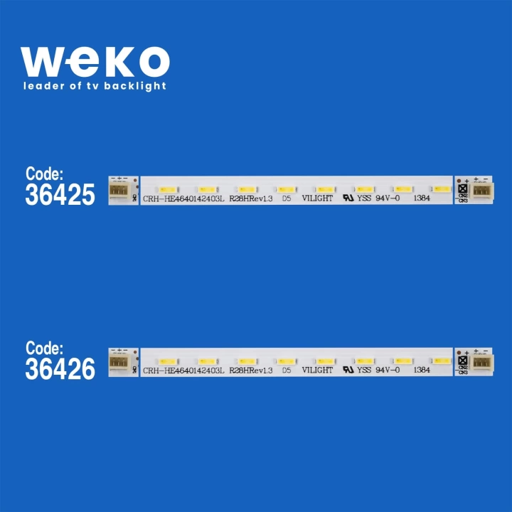 WKSET-6186 36425X1 36426X1 CRH-HE4640142403L R28H 2 ADET LED BAR