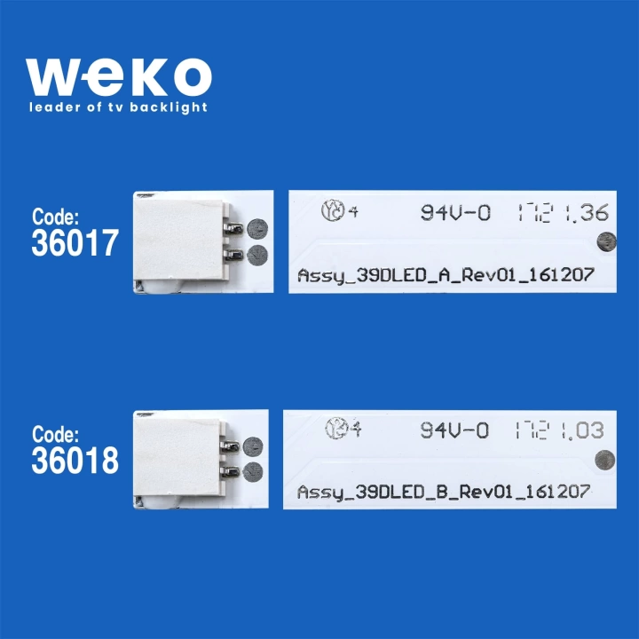 WKSET-6195 36017X2 36018X1 ASSY_39DLED_A/B_REV01_161207 3 ADET LED BAR