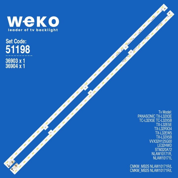 WKSET-6198 36903X1 36904X1 CMKM-MB2S  NLAW10171L/R  2 ADET LED BAR