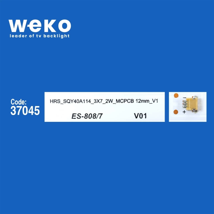 WKSET-6309 37045X3 HRS_SQY40A114_3X7_2W_MCPCB 12MM_V1 3 ADET LED BAR