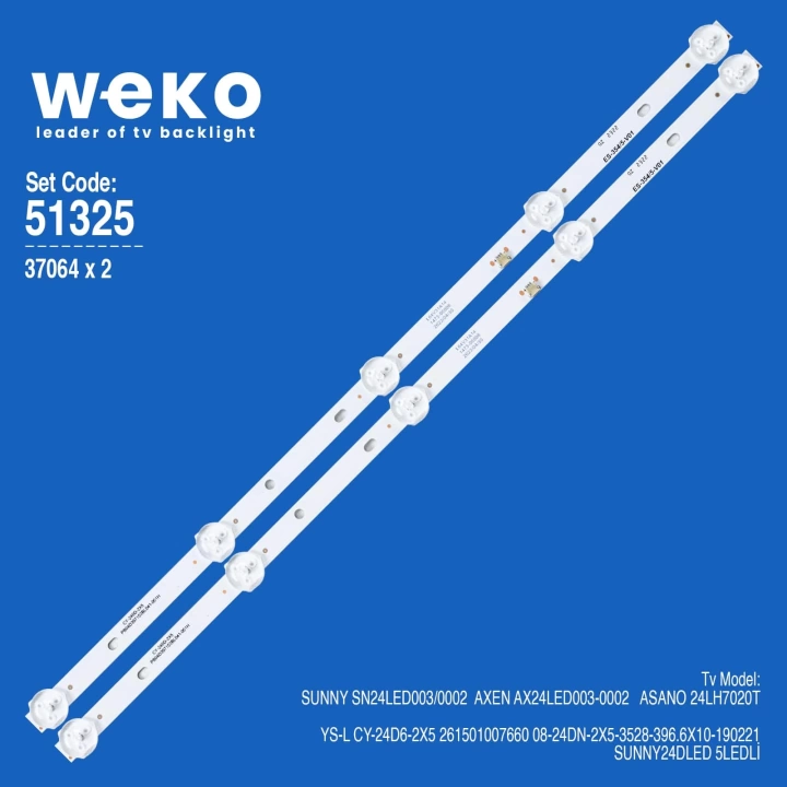 WKSET-6325 37064X2 YS-L CY-24D6-2X5 261501007660  2 ADET LED BAR