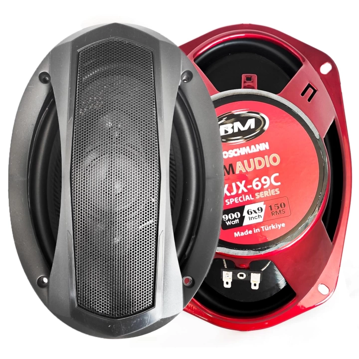 XJX-69C Oto Hoparlör Oval 6X9 İnç 900 Watt Tweeterli 2 Adet