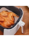 100 Adet Air Fryer Pişirme Kağıdı Tek Kullanımlık Yağ Su Geçirmez Yapışmaz Deliksiz Düz Kare Model