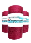 3 Adet Polyester Makrome İpi 1560 Bordo 100 gr