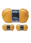 3 Adet Sport Wool Atkı Bere Ceket Yelek Örgü İpi Yünü No: 10129 Hardal