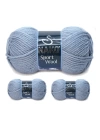 3 Adet Sport Wool Atkı Bere Ceket Yelek Örgü İpi Yünü No: 11223 Denim Melanj