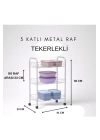 3 Katlı Metal Raf Tekerlekli- Düzenleyici - Organizatör (DEMONTE)