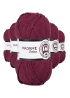 5 Adet Madame Cotton El Örgü İpi Yünü 100 gr 010 Bordo